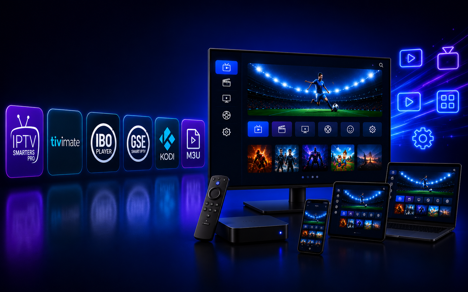 IPTV App für Smart TV Android iOS und Fire TV Stick