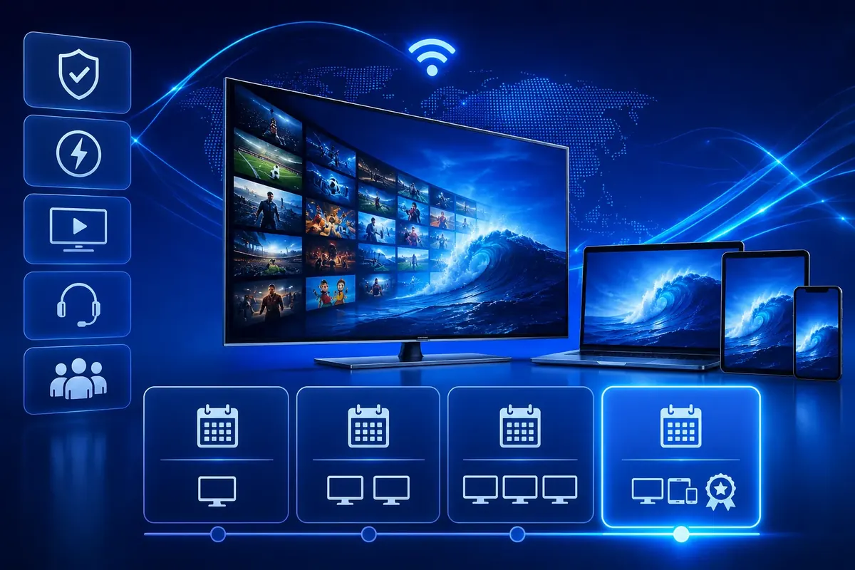 IPTV Pakete f&uuml;r Smart TV Tablet Smartphone und Fire TV Stick