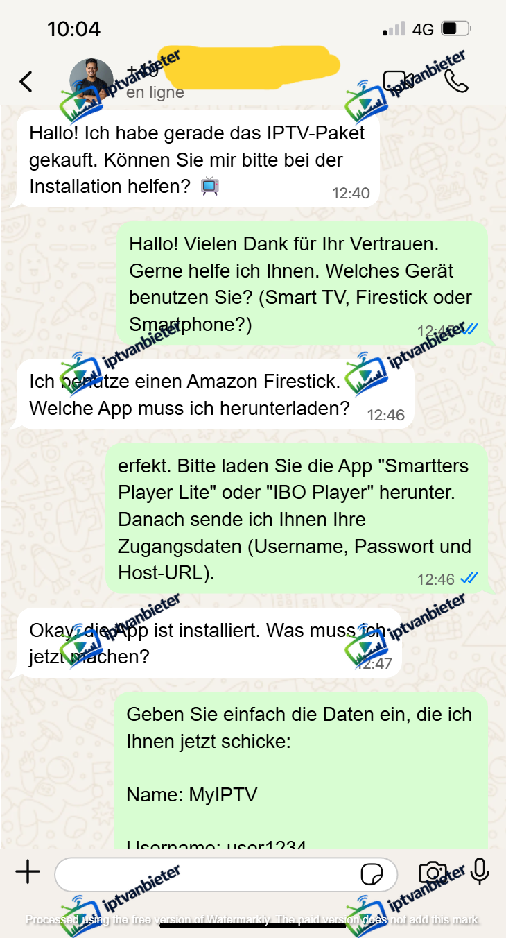 WhatsApp IPTV Anbieter Fire TV Stick Setup Hilfe